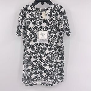 Kate Quinn Basic Tee‎ Black Floral Sz 5Y NWT